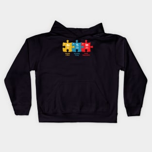 Autism Awareness Puzzle Chemical Element Kids Hoodie